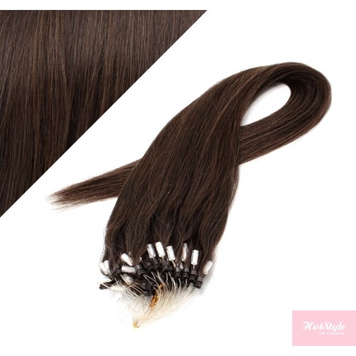 Ugeat 14inch 50g 1g/s Micro Rings Loop Hair Extensions Darkest Brown Remy Micro  Ring Hair Extension 50strands Micro Ring Human Hair Extensions : Amazon.in:  Beauty