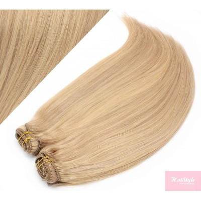 gespannen Perfect Ronde 28" (70cm) Deluxe clip in human REMY hair - light blonde/natural blonde -  Hair Extensions Hotstyle