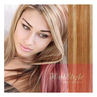 Clip In Human Hair Remy Mixed Blonde 15 40cm
