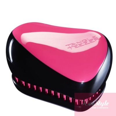Compact tangle teezer - hair brush - pink - Hair-extensions