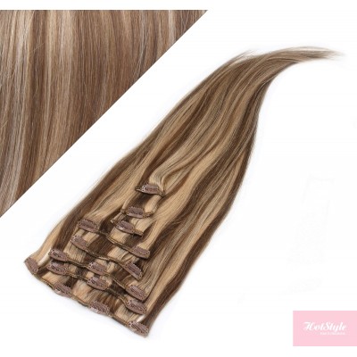 Weigering Maak leven Heup Clip in human hair Remy - dark brown/blonde - 24" (60cm) - Hair Extensions  Hotstyle