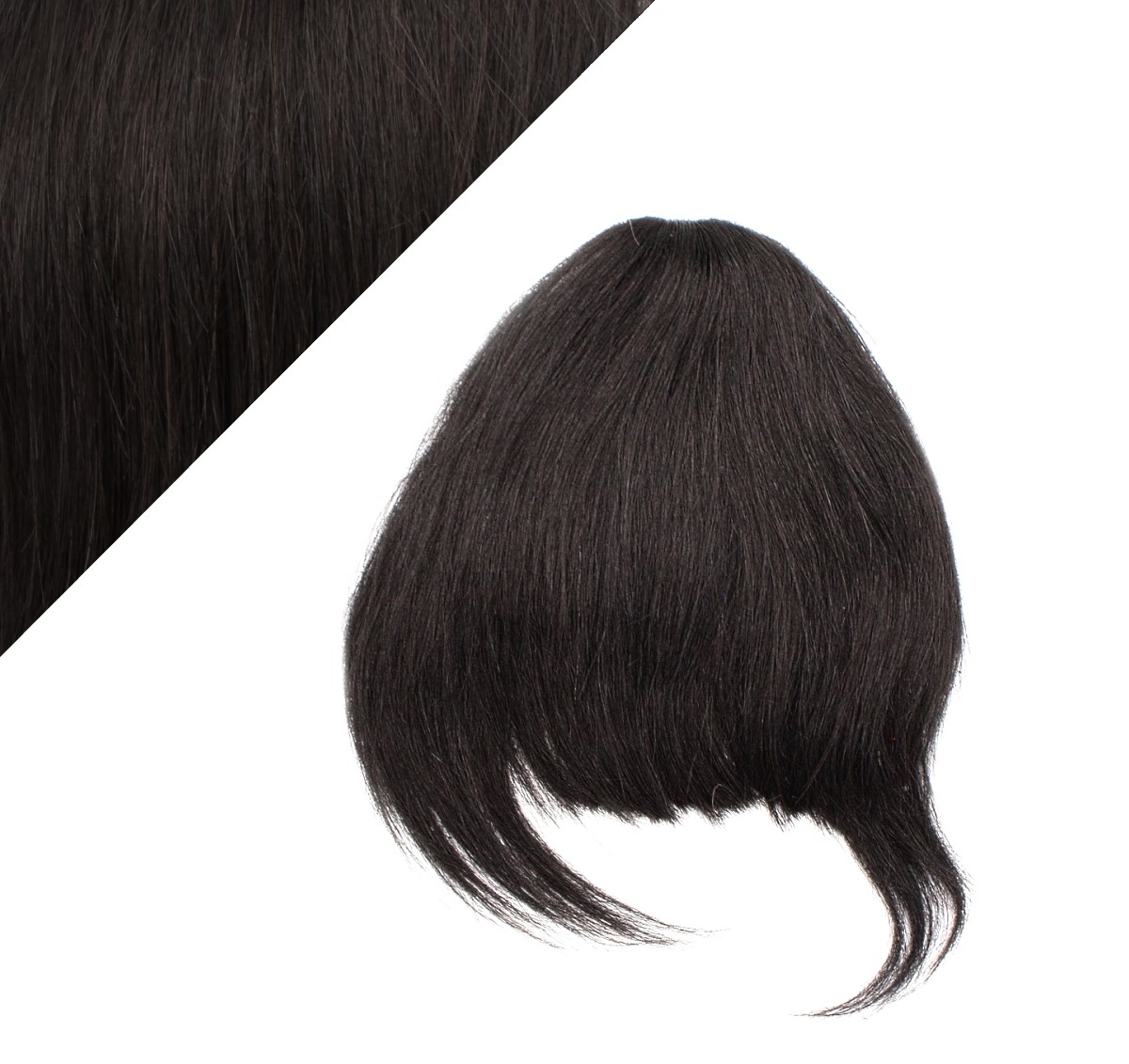 Clip in Bangs Natural Black Bangs Clip in Fringe Hair Extensions Remy Human  Hair with Temples Natural Color for Women