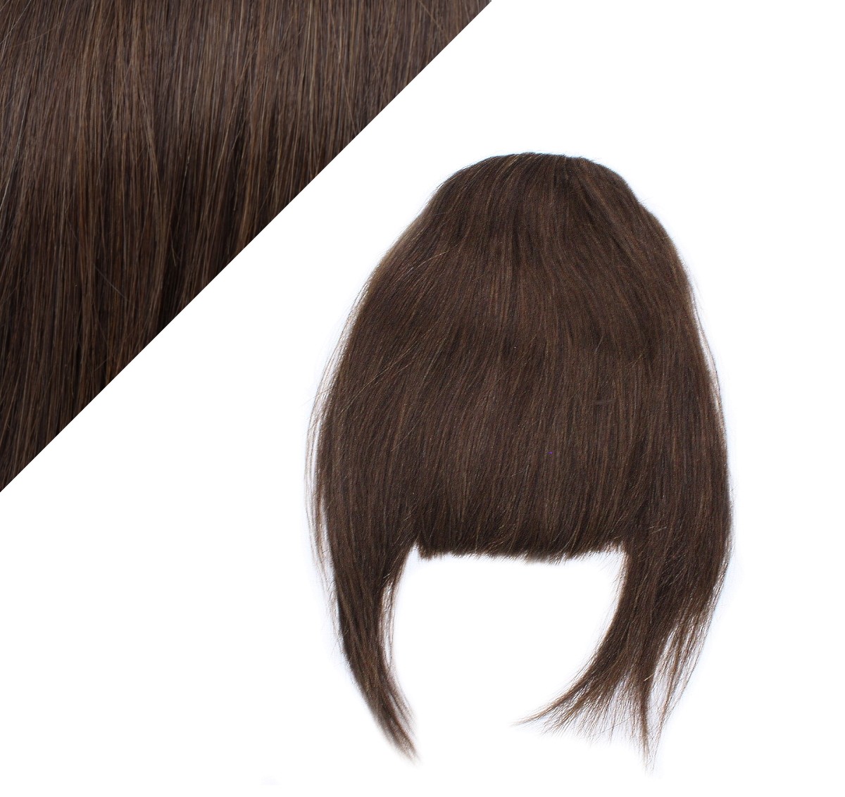 Clip in bang fringe human hair remy dark brown Hair extensions hotstyle